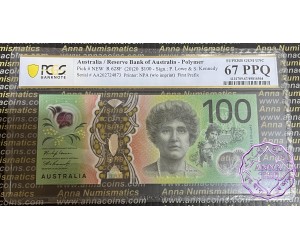 2020 R628F AA20 $100 Lowe/Kennedy PCGS 67 PPQ
